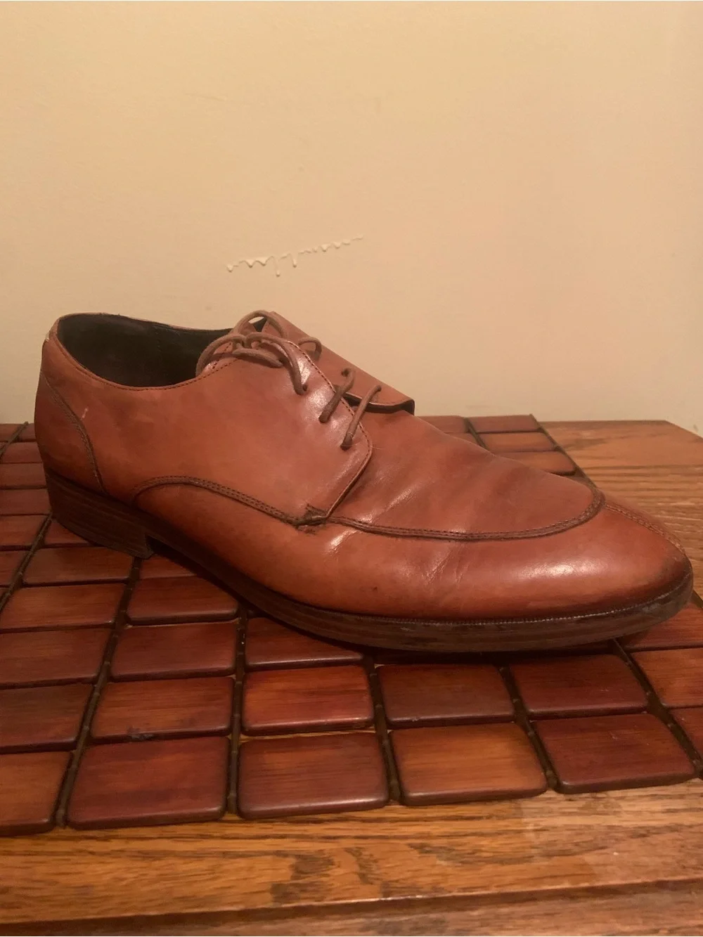 Cole Haan Men's Leather Derby in Tan Brown size 10